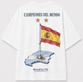 Camiseta CAMPEONES de REVIVAL en blanco con dos estrellas bordadas